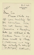 AUTOGRAPH LETTER by American diplomat & Archaeologist WILLIAM HEPBURN BUCKLER picture