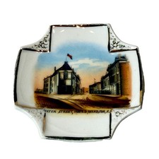 WATER ST - WINDSOR Nova Scotia NS CANADA Souvenir CHINA  Trinket ANTIQUE PLATE picture