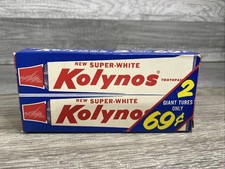 Vtg. 2pack Of Kolynos Super-White Toothpaste 5.6 Oz In Original Box NOS  1960s picture