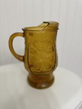 Vintage Libbey Glass Country Garden Amber Daisy Pattern 64 Oz. Pitcher picture