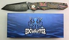 EDCGRIPPER StormCutter #79/200 Neon Maze G10 Handle 3½