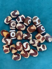 1Set (25Pcs) Rare Tibetan Reddish Natural Agate Dzi 20x25mm Beads picture