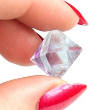Fluorite Octahedron Gemmy Ice Glacier Blue & Purple Color Illinois  2.0 Cm's picture