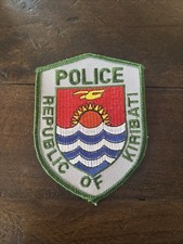 Republic of Kiribati Micronesia Oceania Police patch Rare Vtg Sew On 4” picture