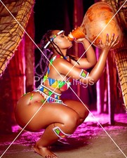 8x10 Color Photo Cultural Art Photography Art Posed African Tribal Woman 8 picture