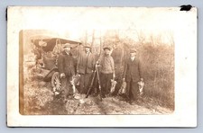 J87/ Interesting RPPC Postcard c1910 Automobile Hunt Rifles Rabbit Hunting 466 picture