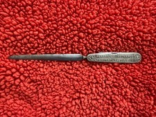 Fireman's Fund Insurance 1911 Christmas Greeting Silver Letter Opener Knife  picture