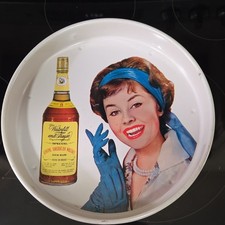 Vintage Waterfill&Fraizer Straight Bourbon Whiskey Metal Tray Ex. Con picture