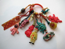 VTG Celluloid Japanese Charm RING Cracker Jack Toy KOBE~ASIAN Lot Mickey Mouse picture