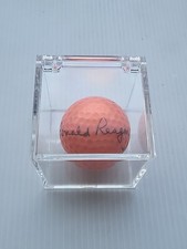 RONALD REAGAN Hand-Signed Autographed Golfball with COA and (Protective Case) picture