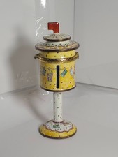Vintage Empress Arts 2000 Enamel Mailbox Postage Roll Stamp Dispenser Box 6