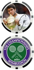 Carlos Alcaraz - 2023 WIMBLEDON CHAMPION - NOVELTY POKER CHIP *SIGNED* picture
