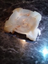 Vintage Ashtray Hand Carved Alabaster picture