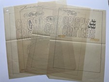 1960’s Post Crispy Critters Lettering Cereal Box Concept Original Art picture