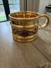 Barbershop Old Fashioned Luxury Rare Gold Shaving Mug Franklin Toiletry Co Retro picture