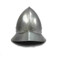 Medieval Knight Crusader Kettle Hat Armor Helmet Solid Steel Best Halloween Gift picture