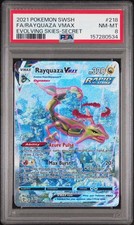PSA 8 RAYQUAZA VMAX 218/203 | Evolving Skies Alt Art Secret Rare Holo ENG picture
