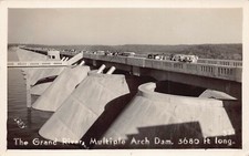 RPPC Disney Langley OK Oklahoma Grand River Pensacola Dam Photo Vtg Postcard C23 picture