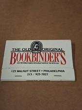 Vintage The Old Original Bookbinder's Restaurant - Matchbook, Matchcover picture