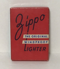 Vtg 1940's Script ZIPPO Red Lighter BOX Only **RARE** The Original Windproof picture