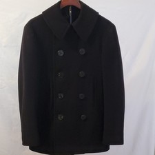 Genuine Vintage WWII US Navy 10 Button Peacoat Kersey Wool Corduroy Size 36 ISN picture