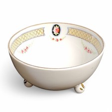 1920's Antique Nippon Hand Painted Porcelain Gold Trim 3 Footed 3.75