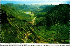 Nuuanu Pali Hawaii Aerial View Vintage Postcard 4P23-20 picture