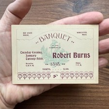 1898 Banquet of the Admirers of Poet Robert Burns, Worcester, MA picture