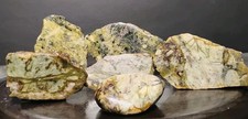   6 Pc Serpentine Slabs For Lapidary Cabbing 14.5 oz picture