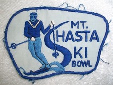 Vintage Embroidered Mount Shasta California Mt. Ski Bowl Fabric Patch picture