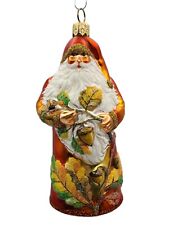 Patricia Breen From Little Acorns Santa Claus Orange Fall Christmas Ornament picture