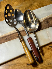 Vintage Kitchen Utensil Lot ANDROCK USA Spoon Wood Handle Skimmer Good Housekeep picture
