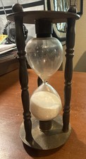 Vintage Brass Hourglass White Sand Antique aInspired Hollywood Regency Classic picture