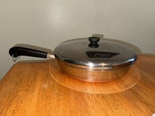 Vtg Revere Ware Cookware 1801 Copper Bottom 12