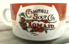 Campbell's Tomato Soup Mug Vintage Red White Gold Scrollwork Collectible Cup picture