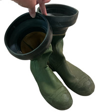 1960S-80S NASA APOLLO MISSION ROCKET FUEL HANDLER BOOTS AUTHENTIC VINTAGE S7&8 picture