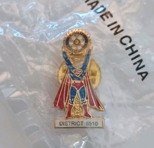 Rare Vintage NIP Superman Rotary International Lapel Pin District 6510 picture