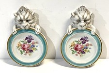 Vintage Firenze Italy Figural Lion Head Porcelain Lord & Taylor Wall Plaques picture