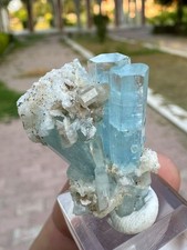 60 Carats Aquamarine Crystals With Apatite On Matrix Combine/Natural Crystal picture