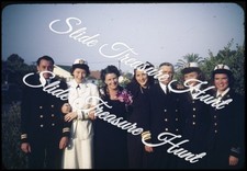 Military Men Women Navy 35mm Slide 1940s Red Border Kodachrome picture