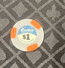 1.00 Chip from the Stardust Casino Las Vegas Nevada House 3 Orange Good Cond picture