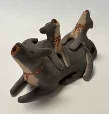 Phillip M. Fragua Jemez Pueblo Storyteller Coyote Dog Native American Pottery picture