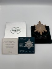 2002 Towle Old Master Sterling Silver Snowflake Ornament Remembrance Collection picture