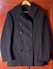 Vintage WWII Era US Navy Peacoat Naval Clothing Factory Wool 1940s 38 picture