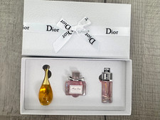 Dior Mini Perfume Gift Set 2pc Collectible Miniatures in White Dior Box picture