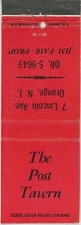 Post Tavern Jim Fair 7 Lincoln Ave Orange NJ Antq Matchbook Cover D-6 picture