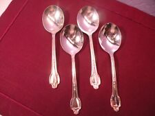 4 Falmouth Silverplate 1914 Intenational Silver Round Bowl Soup Spoon 6