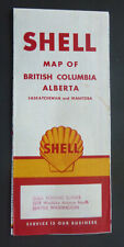 1958 British Columbia Alberta Manitoba SK  road  map Shell  oil gas Canada picture