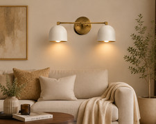 Vintage brass wall scone light fixture L uxury scalloped shell wall lamp picture