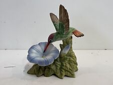 Vintage Bronson Violet-Grommed Hummingbird While Morning Glory Figurine 1996 picture
